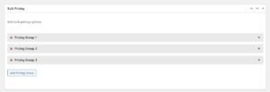 WooCommerce Product Metabox – Configure bulk pricing directly from the product edit page minimized.
